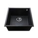 Гранітна мийка Globus Lux AMMER пiдстiльна, чорний металiк 440х440мм-А0001