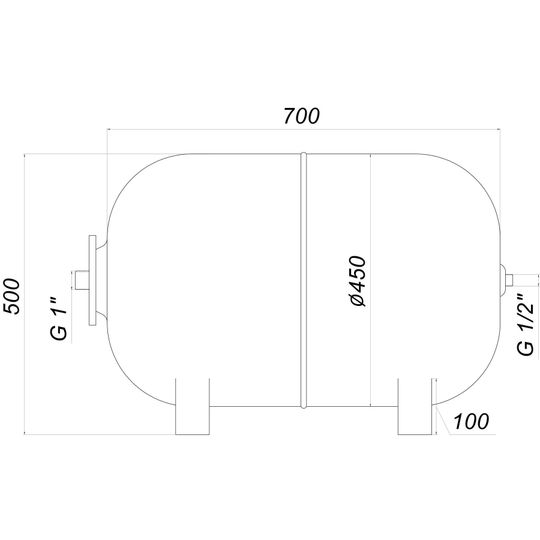 Гідроакумулятор 100л Zilmet ultra-pro 10bar гор ( 1100010005 )