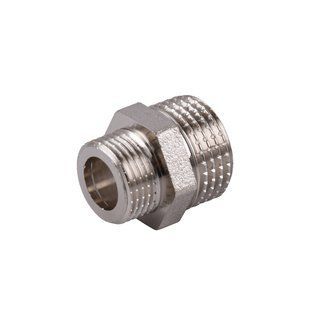 Ніпель редукційний 1/2&Prime;х3/8&Prime;ЗЗ нікельований під прокладку NN322G OPTIMUM