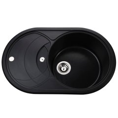 Гранітна мийка Globus Lux LUISE чорний 780х500мм-А0002