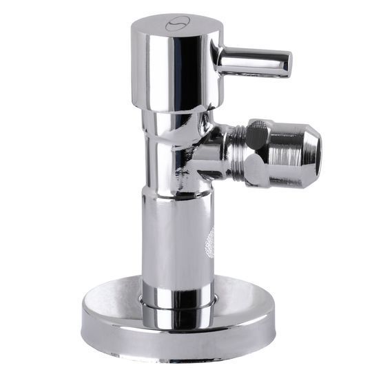 Кран напівобертовий кутовий з цангою SOLOMON 1/2&Prime;х 3/8&Prime; Lazer 7076