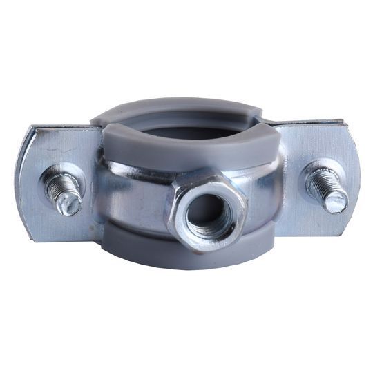 Хомут в зборi CR 1/2&Prime; (20-23мм) з гвинтом-шурупом 8*80 та дюбелем в уп., сірий