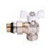 Кран кульовий кутовий з американкою Q PROFESSIONAL QP004 PN40 1/2&Prime; антипротікання, Білий метелик