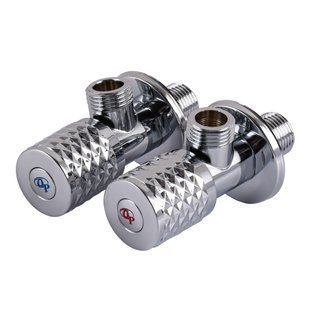 !!Набір кранів кутових кераміка PROFESSIONAL EXCLUSIVE 1/2&Prime;X1/2&Prime; 9999 CHROME (1уп.)