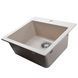 Гранітна мийка Globus Lux AOSTA піщаний 490x455мм-А0004