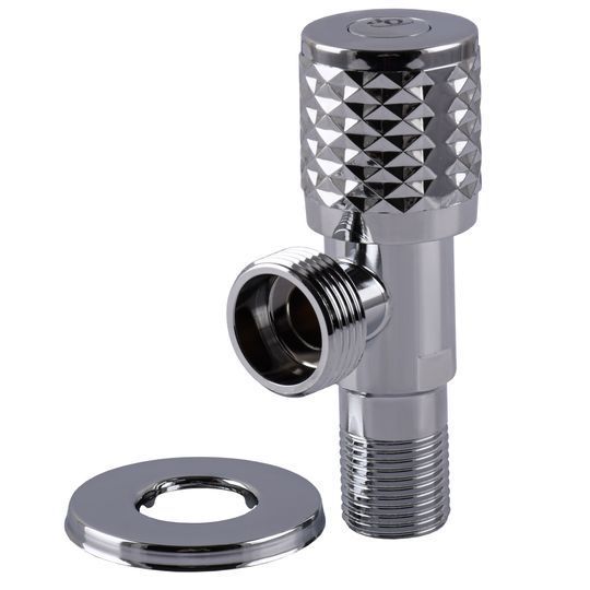 Кран кутовий кераміка PROFESSIONAL EXCLUSIVE 1/2&Prime;X3/4&Prime; 898 CHROME (1шт.)