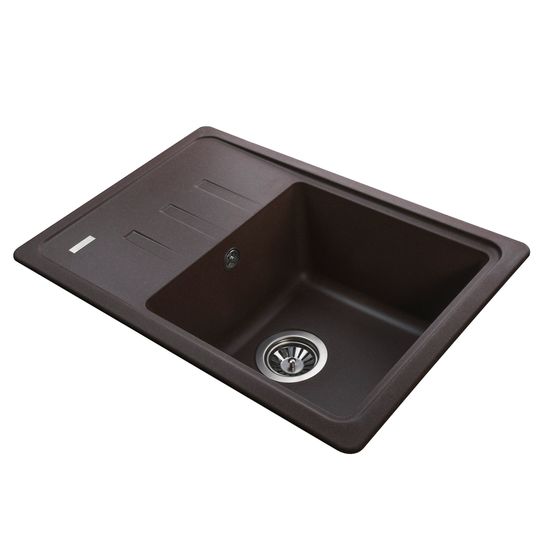 Гранітна мийка Globus Lux MONO коричневий 620х435мм-А0006