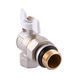 Кран кульовий кутовий з американкою Q PROFESSIONAL QP004 PN40 3/4&Prime; антипротікання, Білий метелик