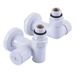 !Набір Кран вентильний кутовий з американкою SOLOMON LUX 1/2&Prime; WHITE 7777_TEN (1уп.)