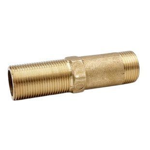 Різьбове з'єднання (згін) пряме латунне 3/4&Prime;ЗР х 3/4&Prime;ЗР ливарне довжина-100мм 0643Б