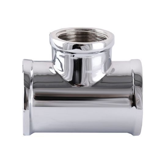 Трійник SOLOMON 1&Prime;х1/2&Prime;х1&Prime; ВВВ хром 8202