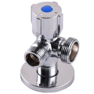 Кран кульовий кутовий подвійний SELBA 1/2&Prime;х 1/2&Prime;х3/4&Prime; DOUBLE (SL1599)