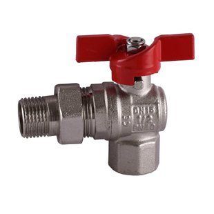 Кран кульовий кутовий з американкою SELBA 1/2&Prime; SL1543