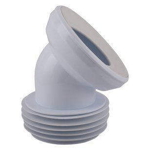 Коліно OPTIMUM для унітазу 45 &deg; D115 пластик з ущільненням OPTI 30515/147