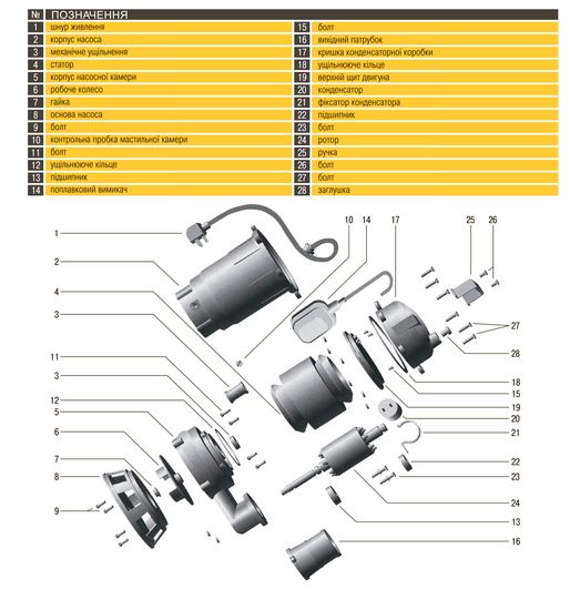 Насос фекальний Optima WQD8-12 0,9кВт