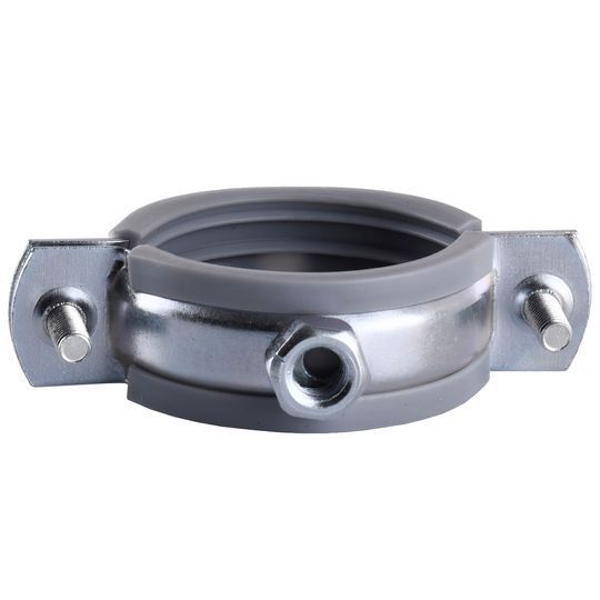 Хомут в зборi CR 1 1/4&Prime; (42-47мм) з гвинтом-шурупом 8*80 та дюбелем в уп., сірий