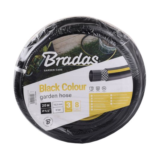 Шланг для поливу BLACK COLOUR 1/2″ 20м, Bradas Польща чорний WBC1/220