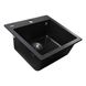Гранітна мийка Globus Lux AOSTA чорний 490x455мм-А0002