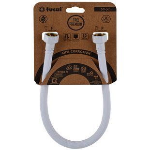 Шланг водяний TUCAI TAQ PREMIUM GRIF 1/2&Prime;x1/2&Prime; BВ 0,5м.АНТИКОР. ACB HG-1212-500 (Білий Мат) 209973