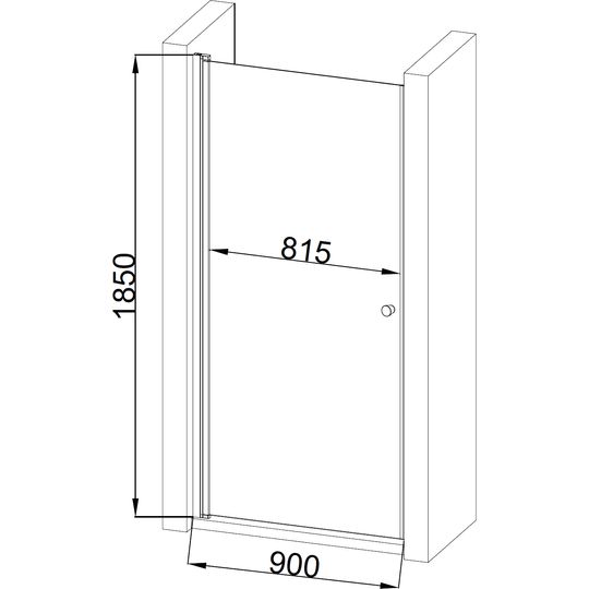 Душові двері PROSNA 90TCW.Line (90W.Line) BRAVO (1уп.)