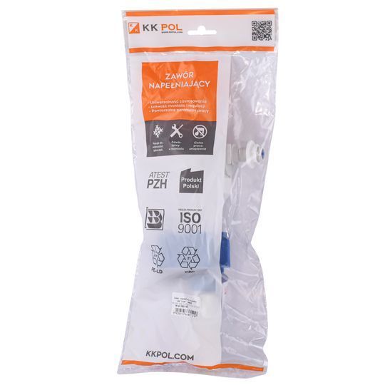 Клапан заповнення K.K.POL ZN2/110- 3/8&Prime; ABS, бок. пластик