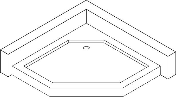 Душовий пятикутний піддон BRAVO WIEPRZ PL90F (1уп.)