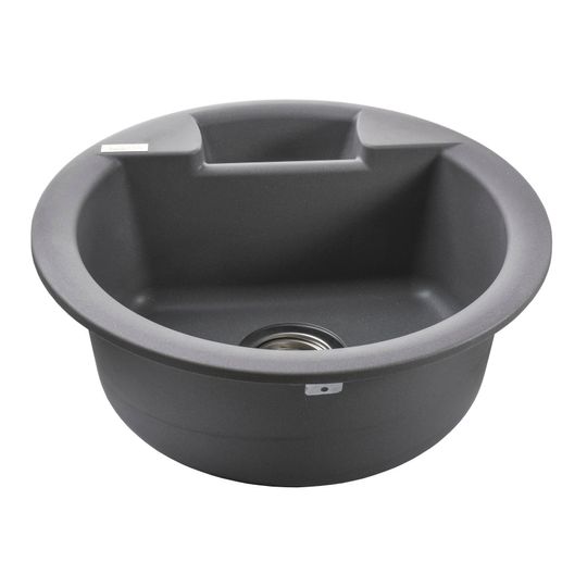 Гранітна мийка Globus Lux GURON сірий металік 480мм-А0003