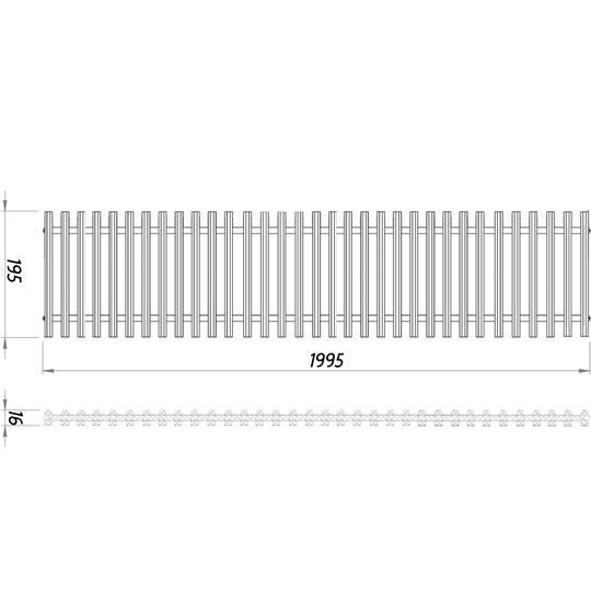 Конвектор ТС80-2000/200-LUX-2wbr (з решіткою)