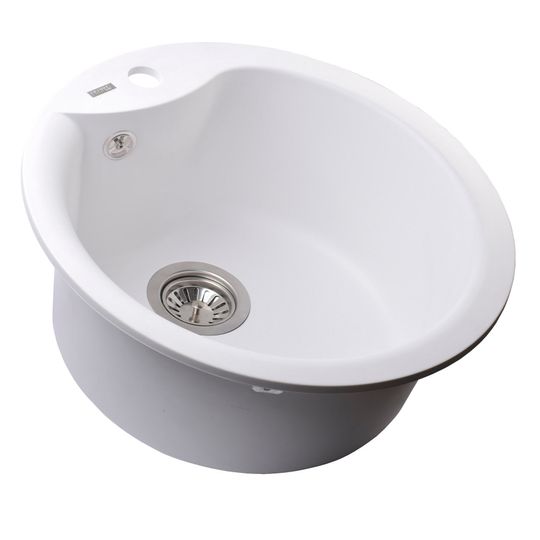 Гранітна мийка Globus Lux ORTA білий 485мм-А0007