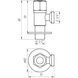 Кран кульовий кутовий Professional 1/2&Prime;х3/4&Prime; NV-QP888