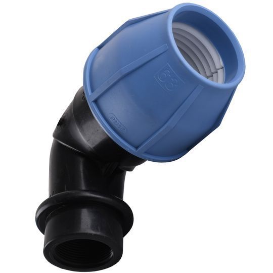 Коліно ПНД Vsplast 63*1 1/2 '' ВР 4002