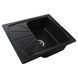 Гранітна мийка Globus Lux TANA чорний 610х500мм-А0002
