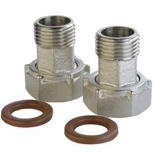 Комплект штуцерів 3/4&Prime;х1/2&Prime;ВЗ нікельований NU433B OPTIMUM