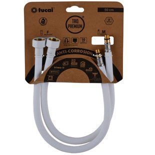 Шланг для змішувача TUCAI TAQ PREMIUM GRIF М10х1/2&Prime; 0,5м. АНТИКОР. AСB ПАРА (Білий Мат) 209967