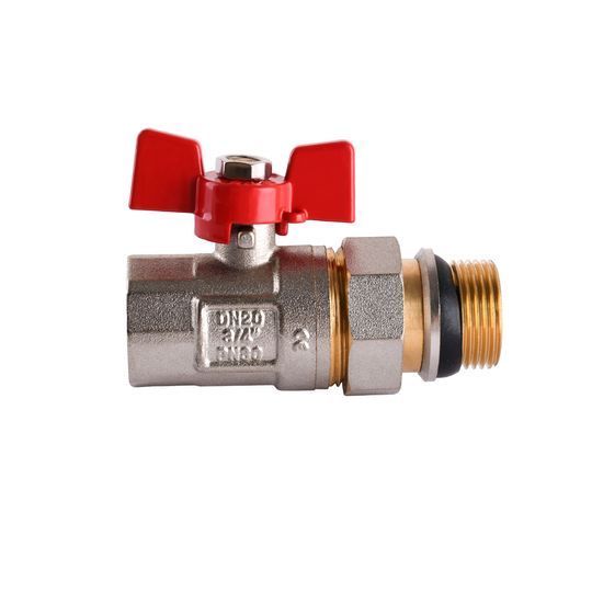 Кран кульовий прямий з американкою WATERVALVE Q003 NV-V343 3/4&Prime; ЗB