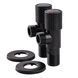 Комплект кранів кутових кераміка SOLOMON EXCLUSIVE 1/2&Prime;X1/2&Prime; 9889 BB (BLACK/BLACK) (комплект2шт.)