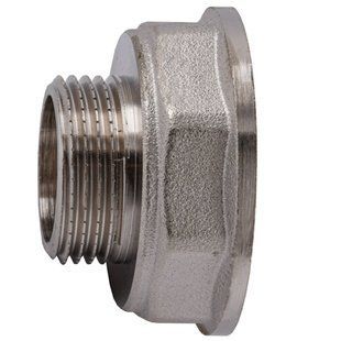Перехідник редукційний 1 1/2&Prime;х1&Prime;ВЗ нікельований восьмигранний NK753O OPTIMUM