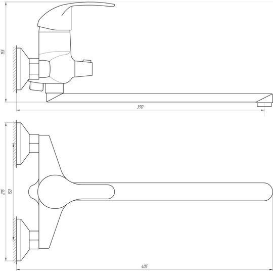 Змішувач для ванни DOMINO ACCENT DAC-208