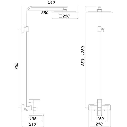 Душова система Globus Lux SICILIA SBQ-SH-02