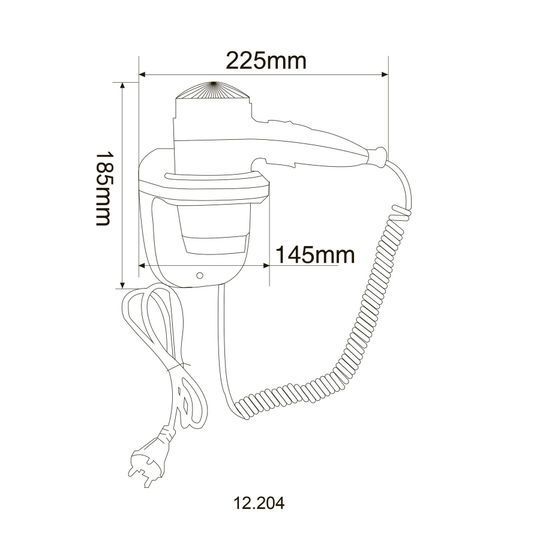 Фен HOTEC 12.204 ABS White