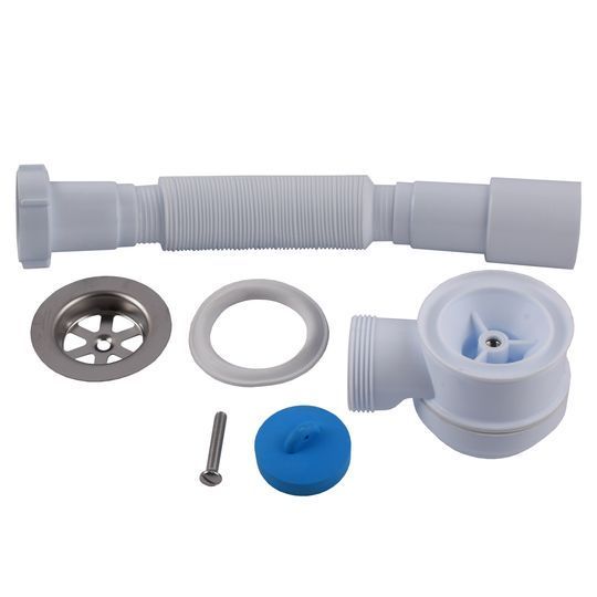 Сифон OPTIMUM низький пляшковий для душ.піддону з випуск 1 1/2&Prime; та гофротрубою 40*40/50 OPTI 09033