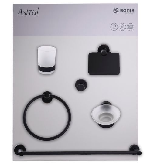 Набір аксесуарів для ванної SONIA ASTRAL KIT BLACK ( 6 предметів) 185214