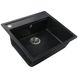 Гранітна мийка Globus Lux VOLTA чорний металiк 570х510мм-А0001