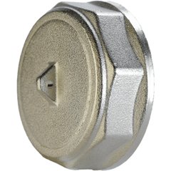 Заглушка нікельована 1 1/4″ВР штампована з контрольним отвором А1010Ако(нк)