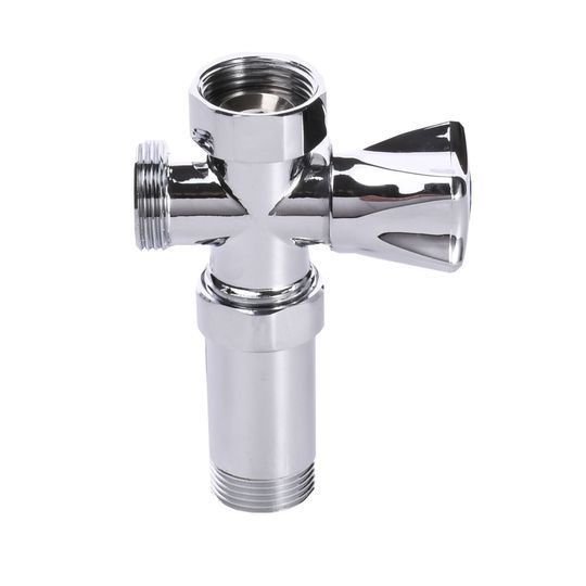 Кран вентильний для пральної машини Q PROFESSIONAL 3/4&Prime;x3/4&Prime;x3/4&Prime; з подовжувачем NV-QP170