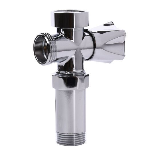 Кран вентильний для пральної машини Q PROFESSIONAL 3/4&Prime;x3/4&Prime;x3/4&Prime; з подовжувачем NV-QP170