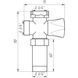 Кран вентильний для пральної машини Q PROFESSIONAL 3/4&Prime;x3/4&Prime;x3/4&Prime; з подовжувачем NV-QP170