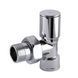 Кран вентильний кутовий з американкою SOLOMON 1/2&Prime; CHROM 1845