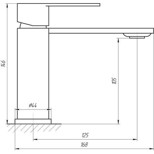 Змішувач для умивальника Globus Lux RING SR-101