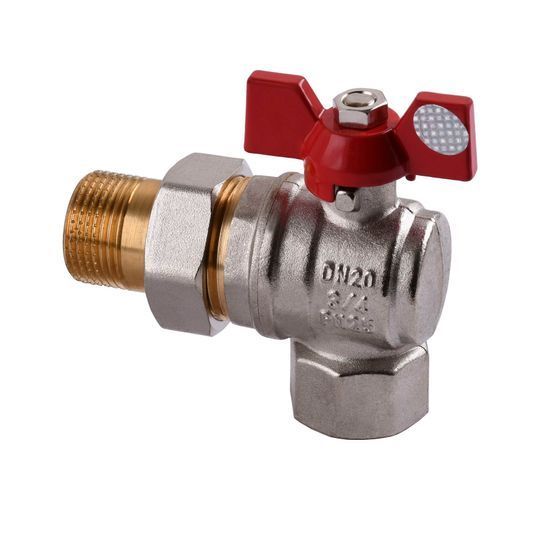 Кран кульовий кутовий з американкою SOLOMON 3/4&Prime; ПОСИЛЕННИЙ B1043